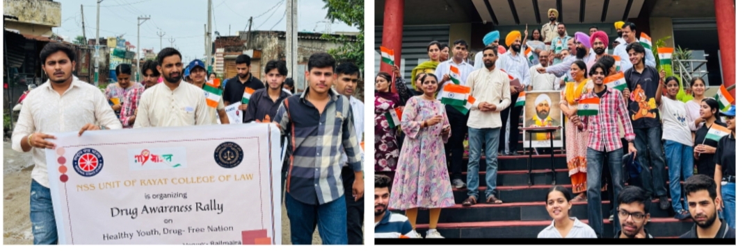 NSS Unit of Rayat College of Law organized an awareness rally on drug abuse.
